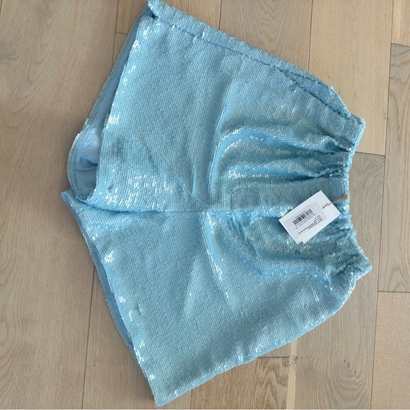 The Frankie Shop Jazz Sequins Boxer Short in Sky Blue - Size Medium - Picture 3 of 5